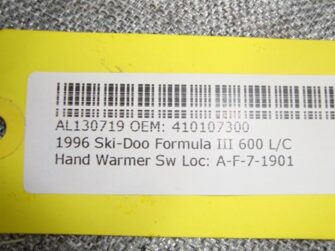 1996 Ski-Doo FORM III 600 L/C Hand Warmer Switch - 410107300