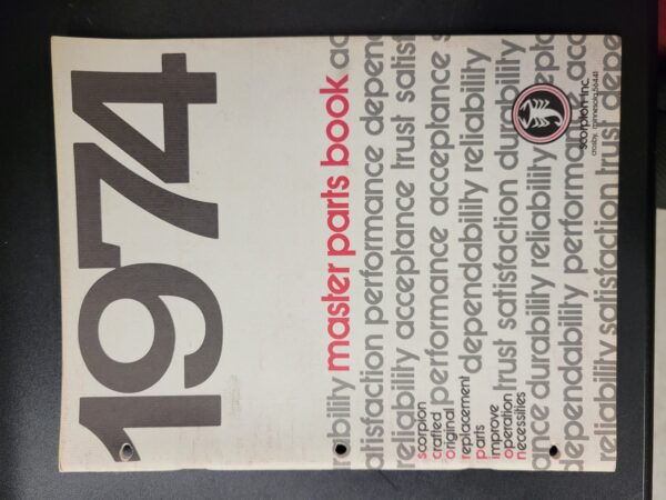 1974 Scorpion Master Parts Book