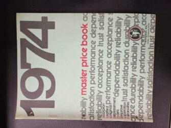 1974 Scorpion Master Price Book