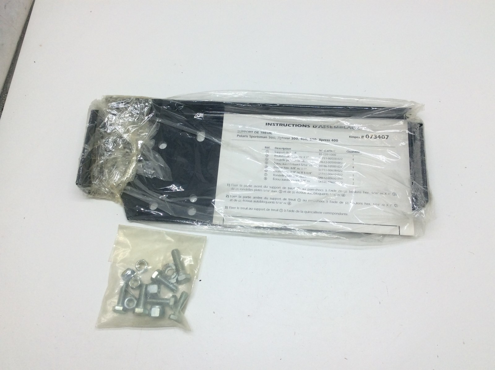 1997 Polaris Winch Bracket w/o Roller Guide - Image 2