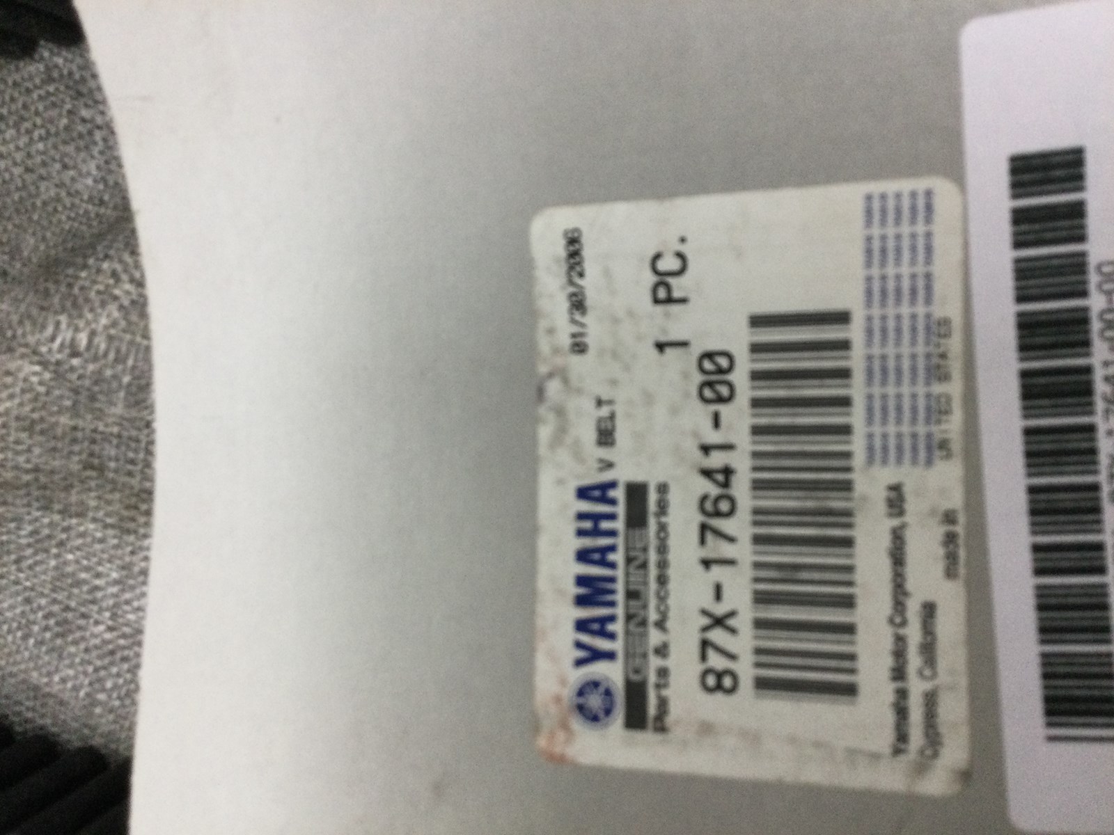 1993 Yamaha New Drive Belt - Replaced by # 89L-17641-02-00 - Image 3