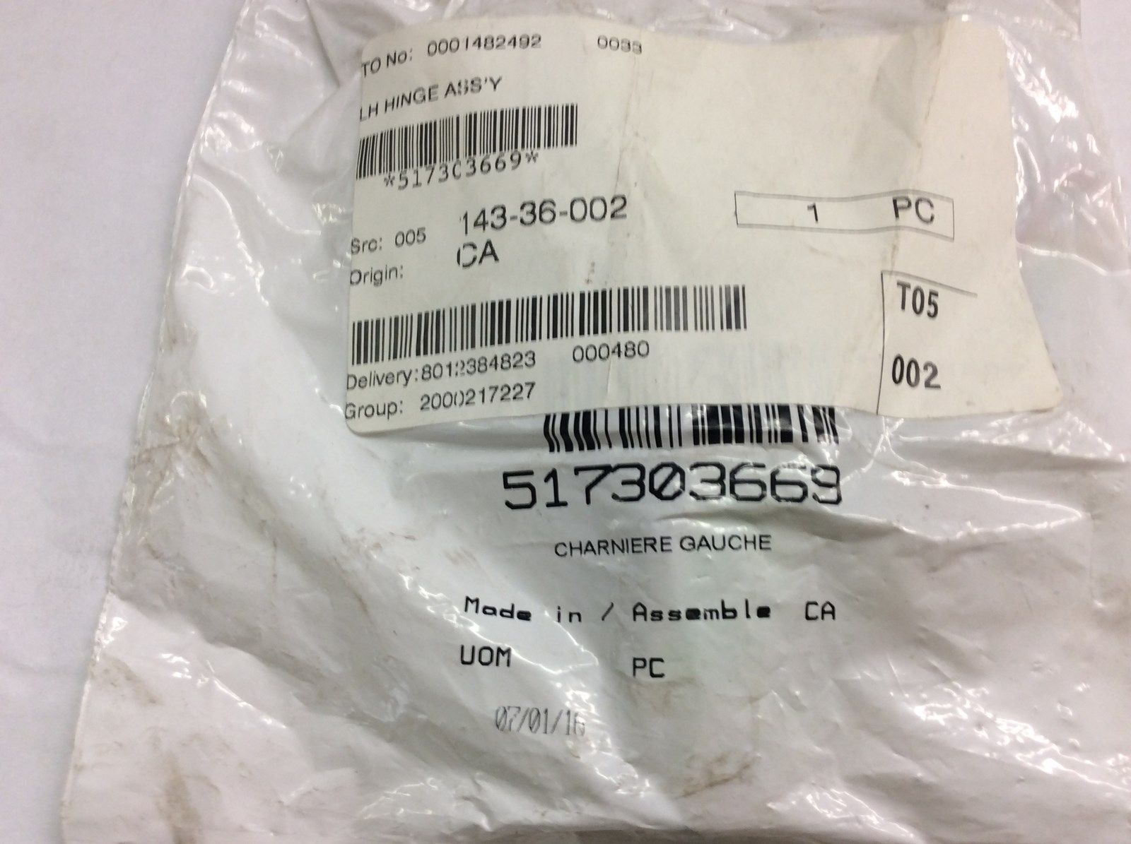 2007 Ski-Doo New Left Side Hood Hinge Assy - Image 3