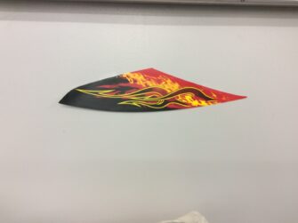 2008 Yamaha Graphic 1 Hood Decal Left Side