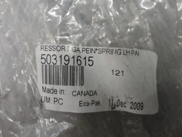 2013 Ski-Doo MX Z 600RS LH Suspension Spring - Image 2