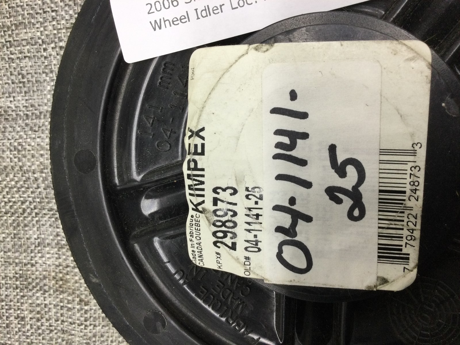 2006 Ski-Doo IDLER WHEEL 141 mm / 5.550" RED W/ 6004-2RS BEARING - Image 4
