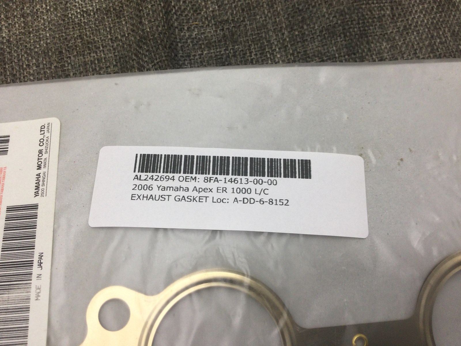 2006 Yamaha Gasket, Exhaust pipe - Image 3