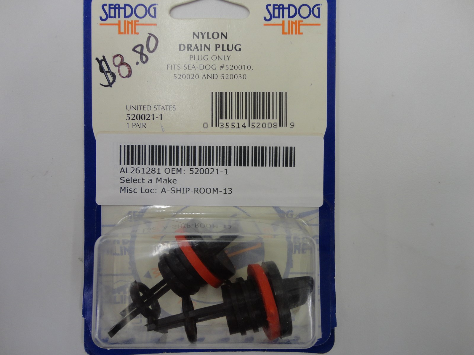 SeaDog Nylon Drain Plug
1 Pair