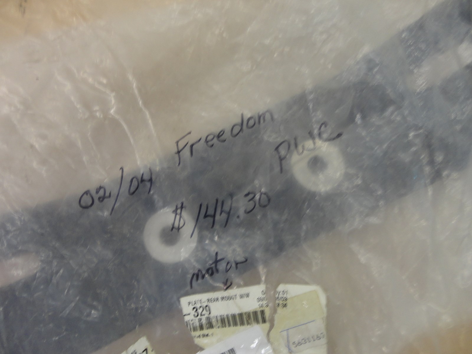 2003 Polaris Freedom PWC Rear Mount Plate - Image 5