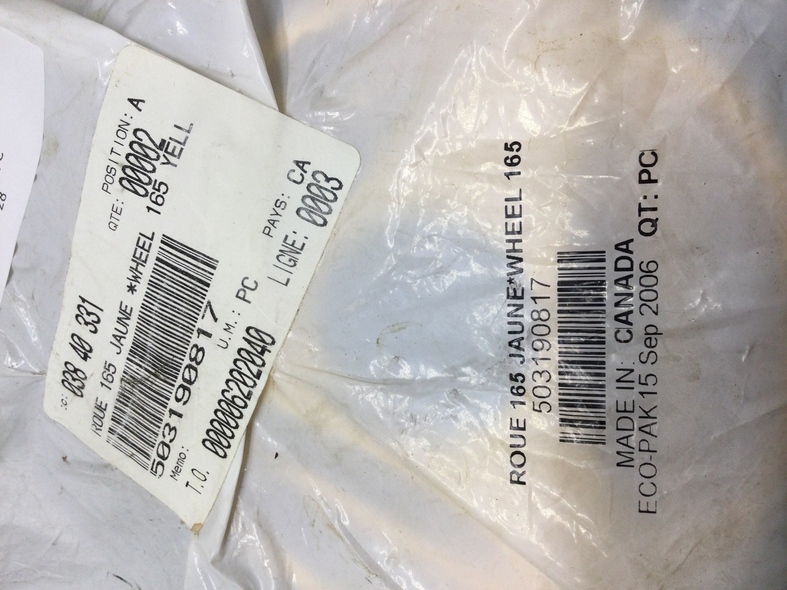 2005 Ski-Doo New Yellow Idler Wheel - SEE COMMENTS - Image 4