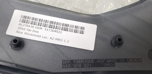 2013 Ski-Doo Windshield 235 w/Support - Image 5