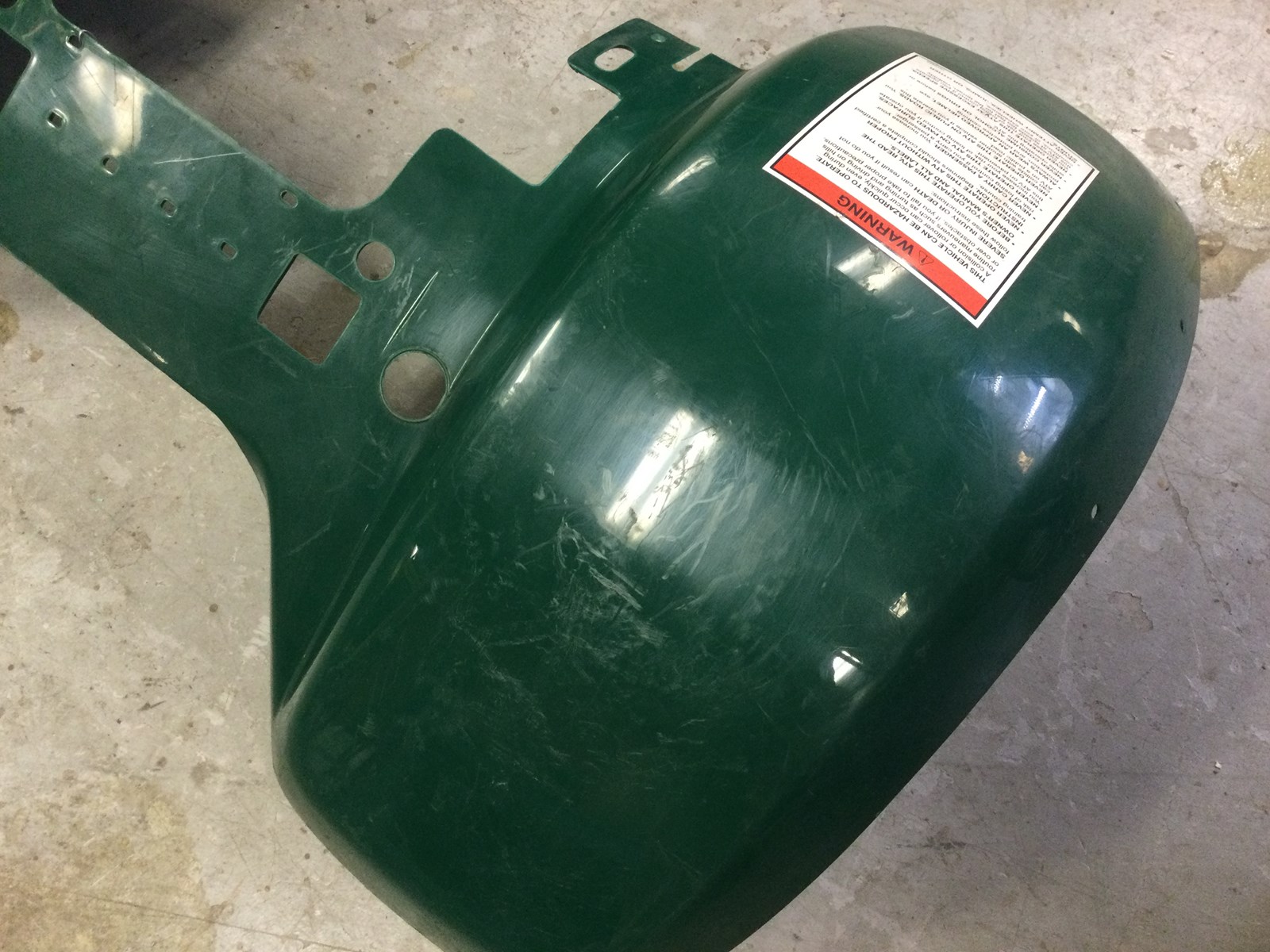 1992 Polaris Trail Boss 350L - front fender - green - Image 3