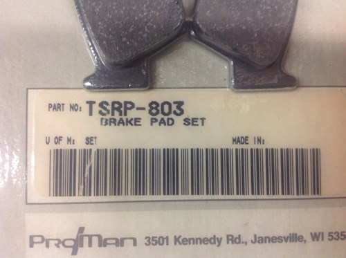1986 Honda Front Brake Pads - Image 3