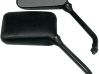 Universal Rectangular Mirrors  GP Deluxe Long Stem Black 130mm x 85mm 10mm