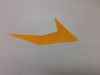 DECAL-REFLECTOR AMBER RH