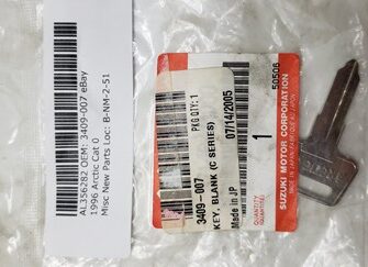1996 Arctic Cat KEY, BLANK (C SERIES)