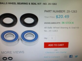 1991 Suzuki wheel bearing kit - RM125