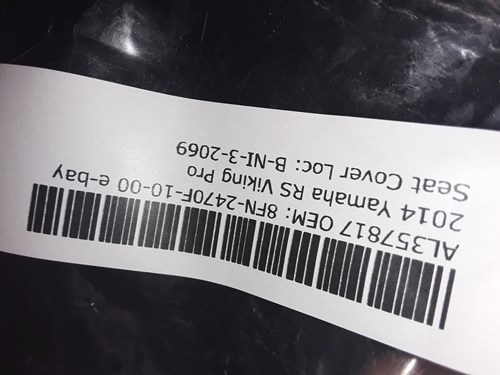 2014 Yamaha Front seat cover - Image 5