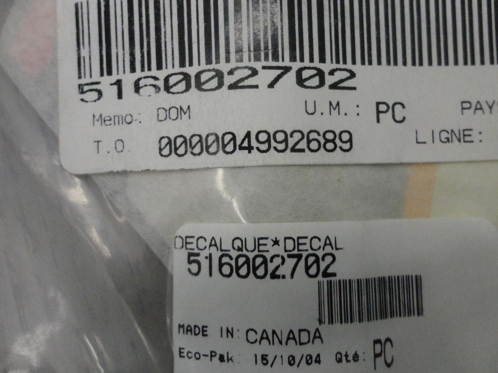 2005 Ski-Doo LH Lower Side Decal Black B-160 - Image 2