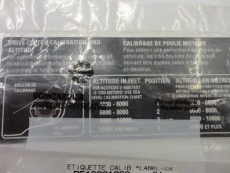 Clutch Calibration decal