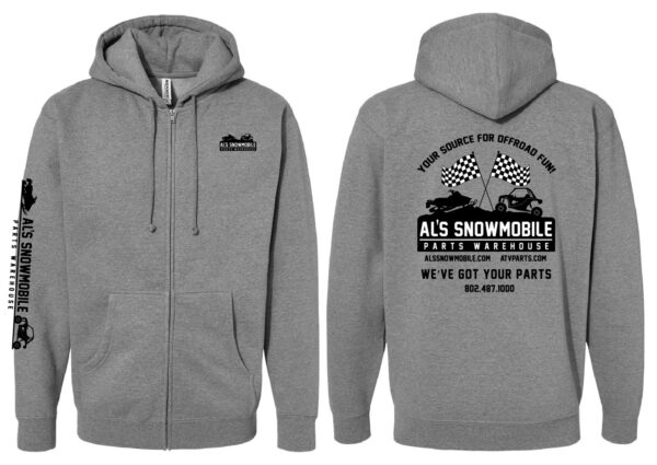 AL'S ZIP HOODIE GM HEATHER LG