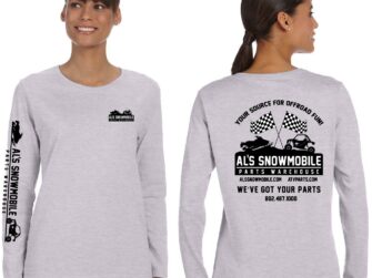 AL'S LADIES LONG SLEEVE CHARCOAL HEATHER MED