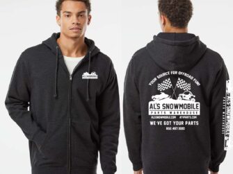 AL'S ZIP HOODIE BLK LG