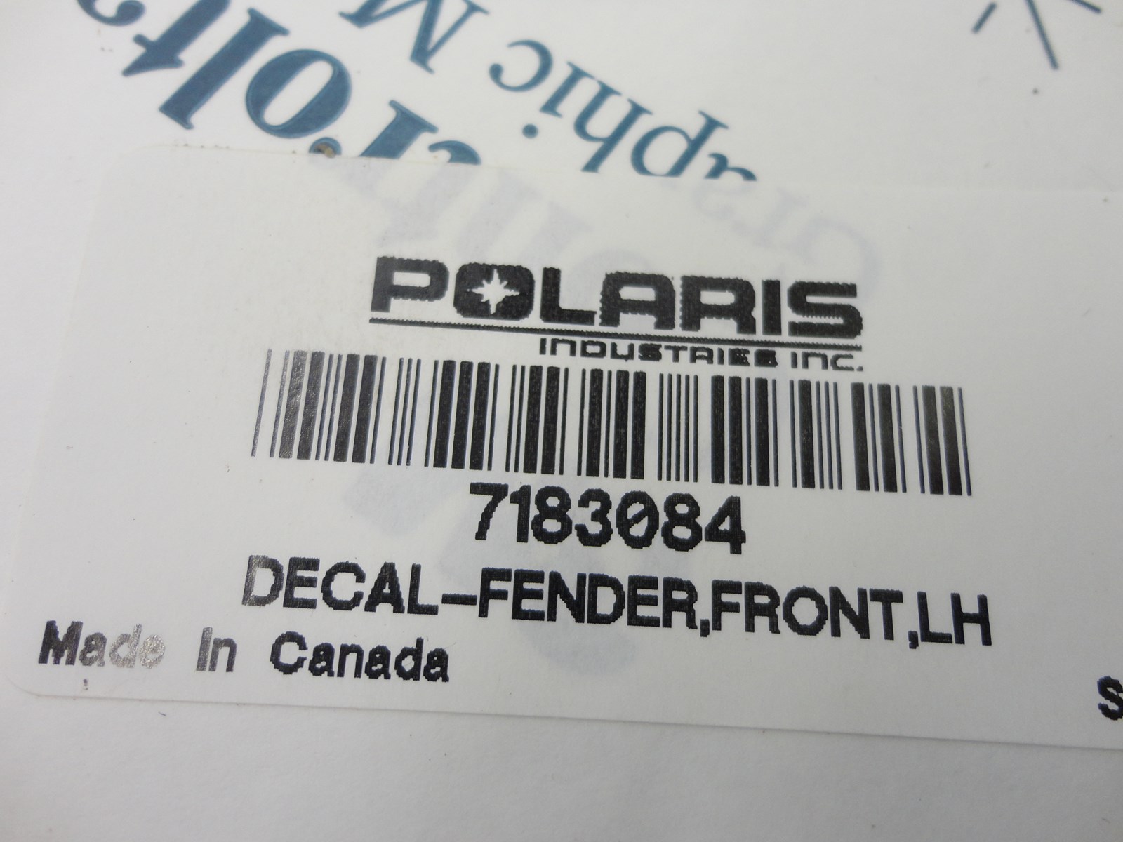 2016 Polaris DECAL-FENDER FRONT LH - RZR XP1000 EPS HIGH LIFTER HAVASU RED - Image 2