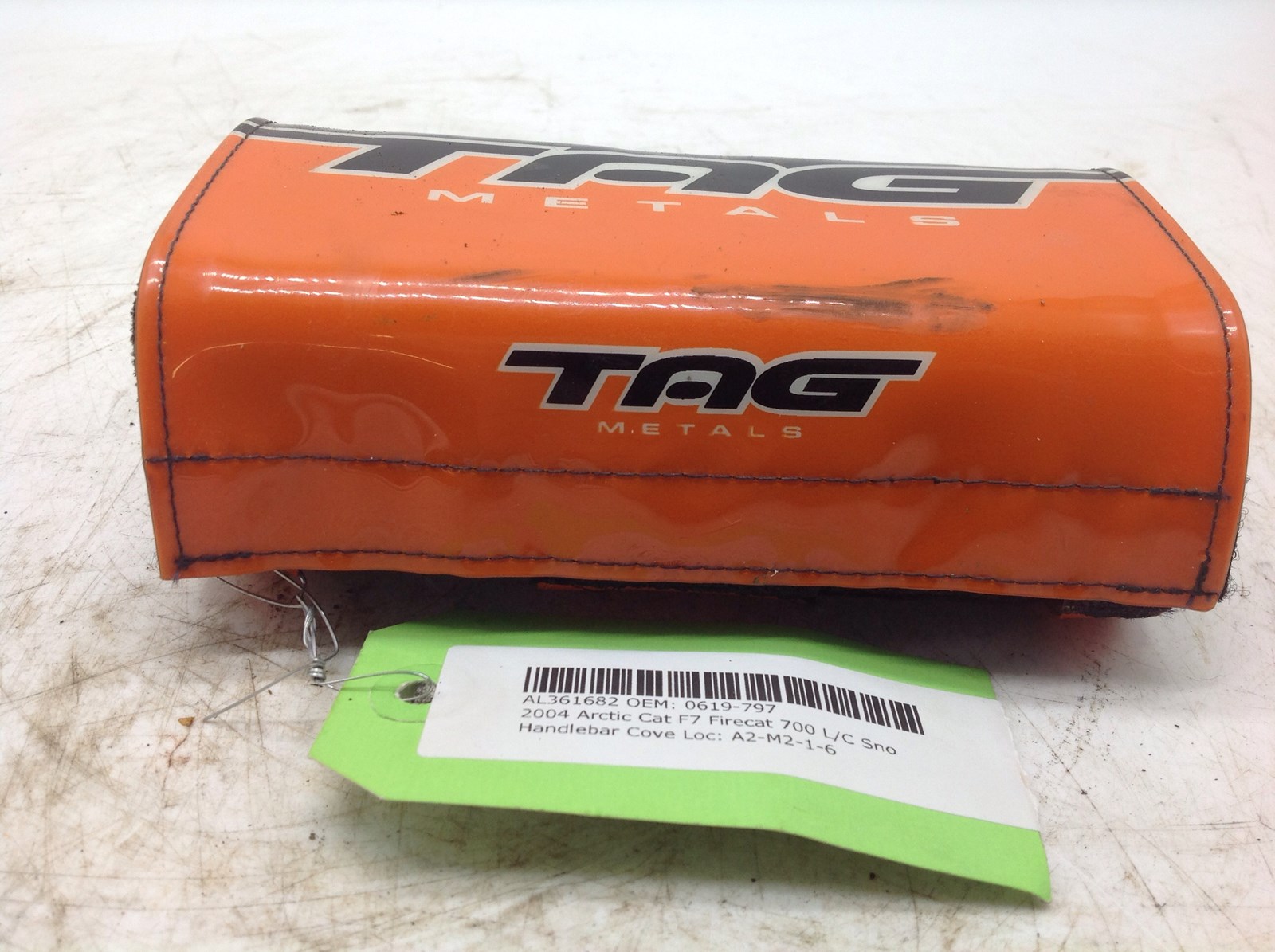 2004 Arctic Cat handlebar foam pad - orange - Image 2