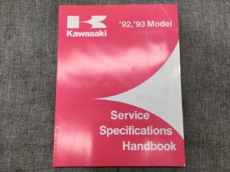 1992 Kawasaki Service Specification Handbook