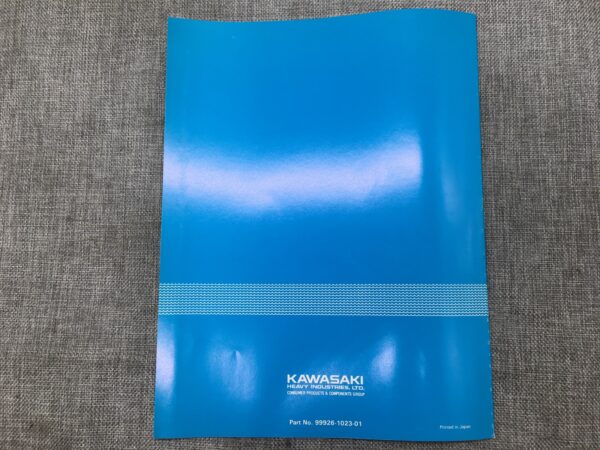 1992 Kawasaki Watercraft Service Specification Handbook - Image 3