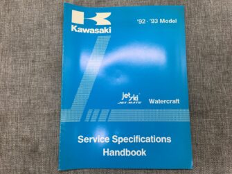 1992 Kawasaki Watercraft Service Specification Handbook