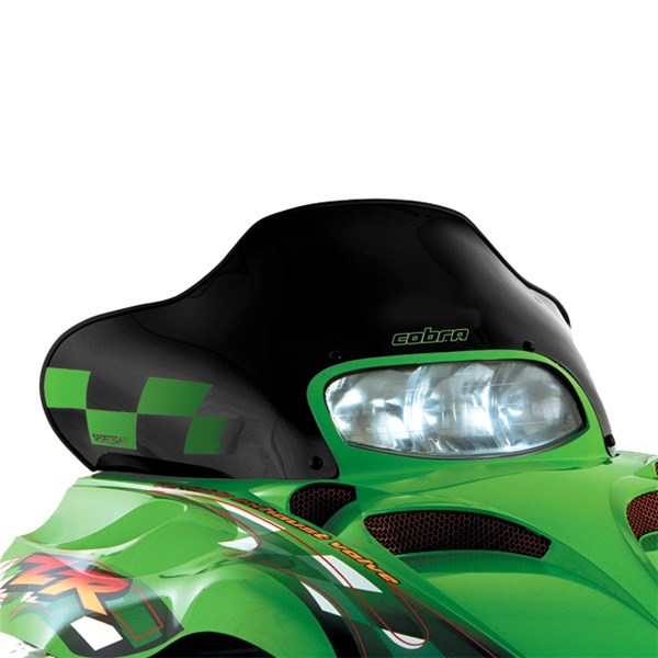 2004 Arctic Cat NEW COBRA WINDSHIELD ARCTIC CAT LOW BLACK WITH GREEN CHECKS - Image 3