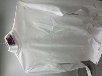 POLARIS VINTAGE TURTLE NECK WHITE W/RED FLAG LOGO SM