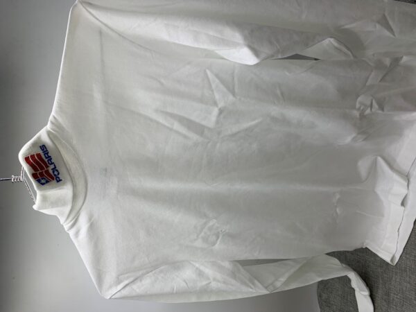 POLARIS VINTAGE TURTLE NECK WHITE W/RED FLAG LOGO SM