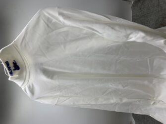 POLARIS VINTAGE TURTLE NECK WHITE W/BLUE SNOWMOBILE LOGO SM