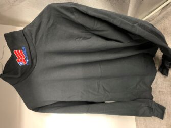 POLARIS VINTAGE TURTLE NECK BLK W/RED FLAG LOGO XS