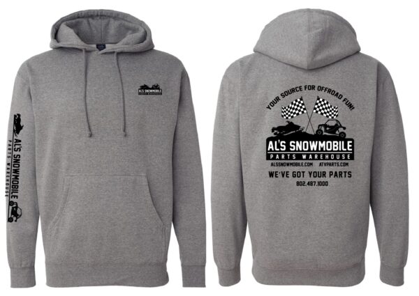 AL'S ZIP HOODIE GM HEATHER 2X