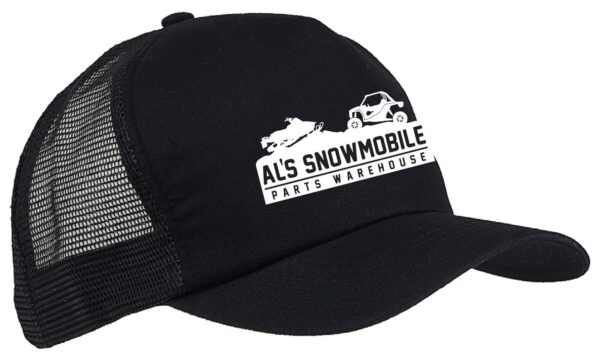 AL'S TRUCKER CAP BLACK FULL LOGO