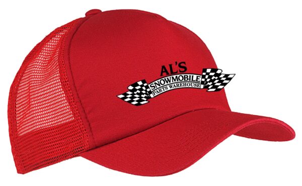 AL'S TRUCKER CAP RED RETRO LOGO