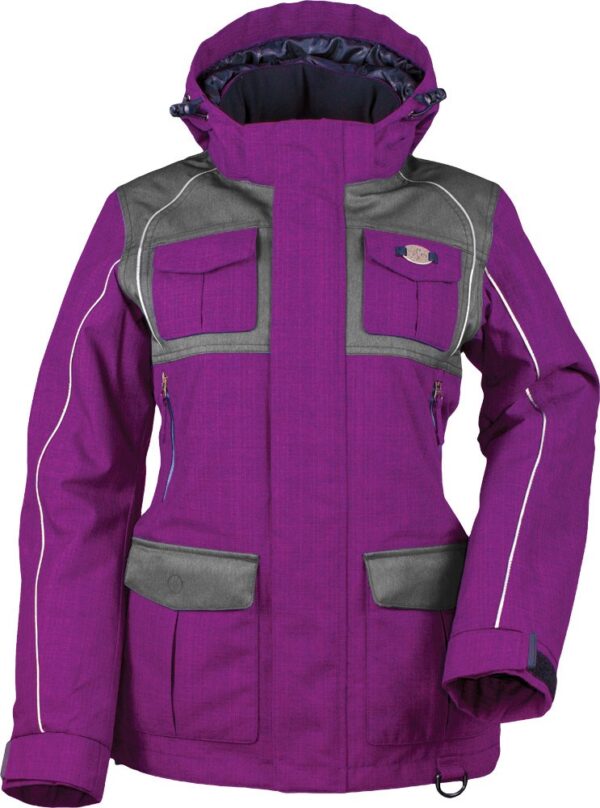 DIVAS ARCTIC APPEAL JACKET DEEP BERRY/CHARCOAL LADIES XS