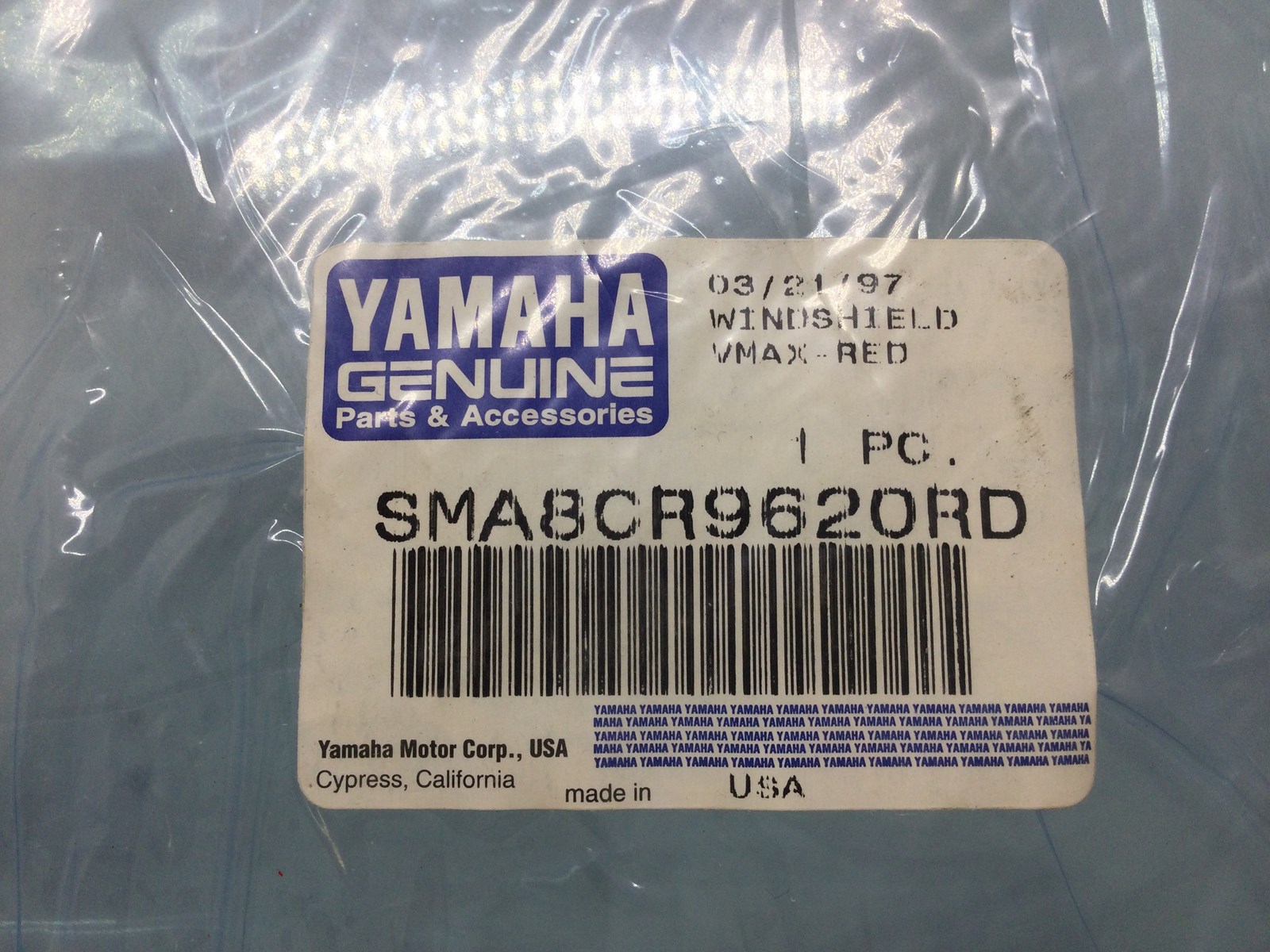 2001 Yamaha Mid Clear/Red Windshield - Image 5