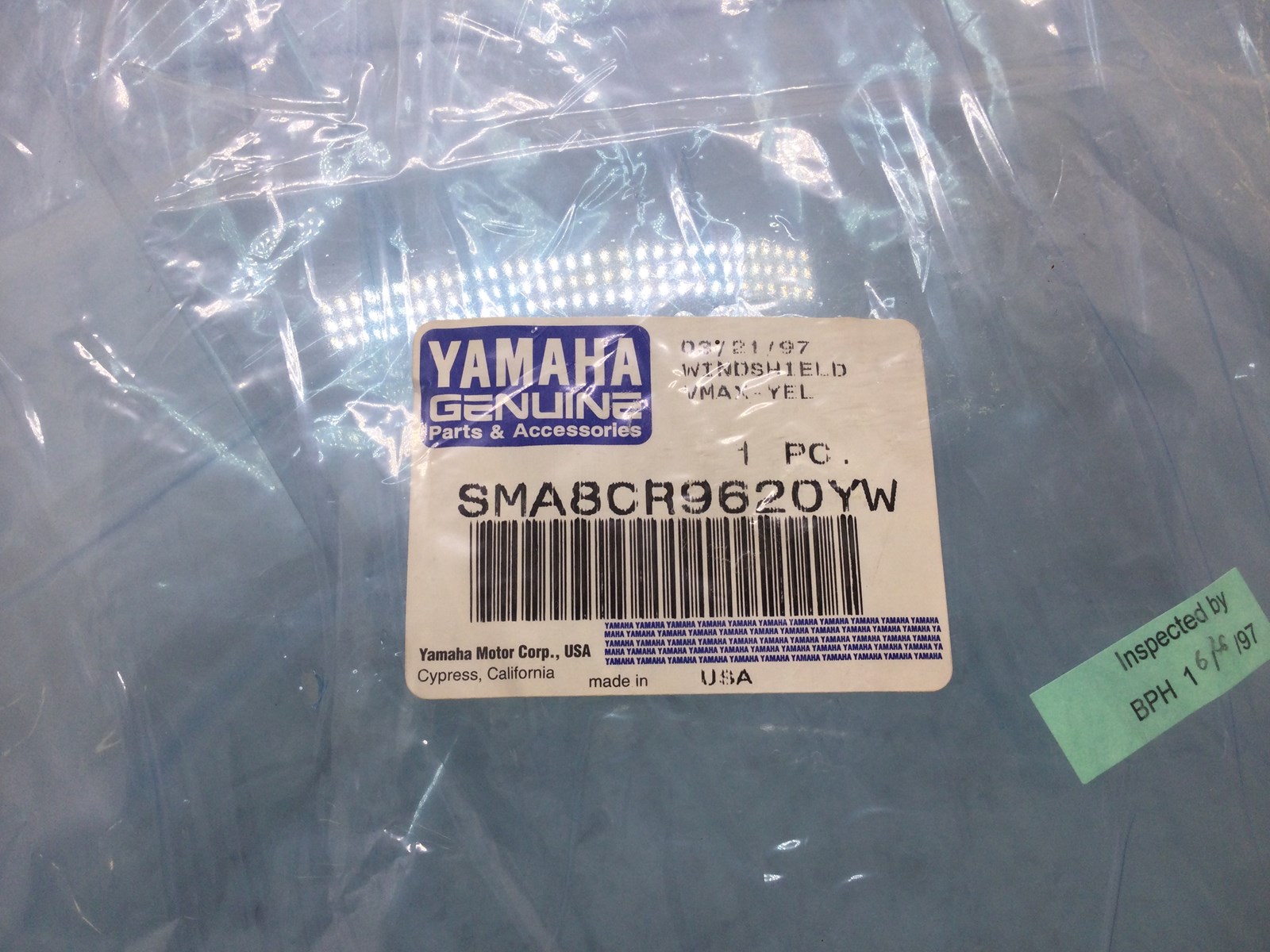 2001 Yamaha Mid Clear/Yellow Windshield - Image 5