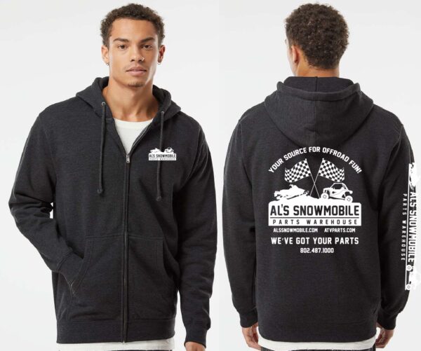 AL'S ZIP HOODIE BLACK 3X