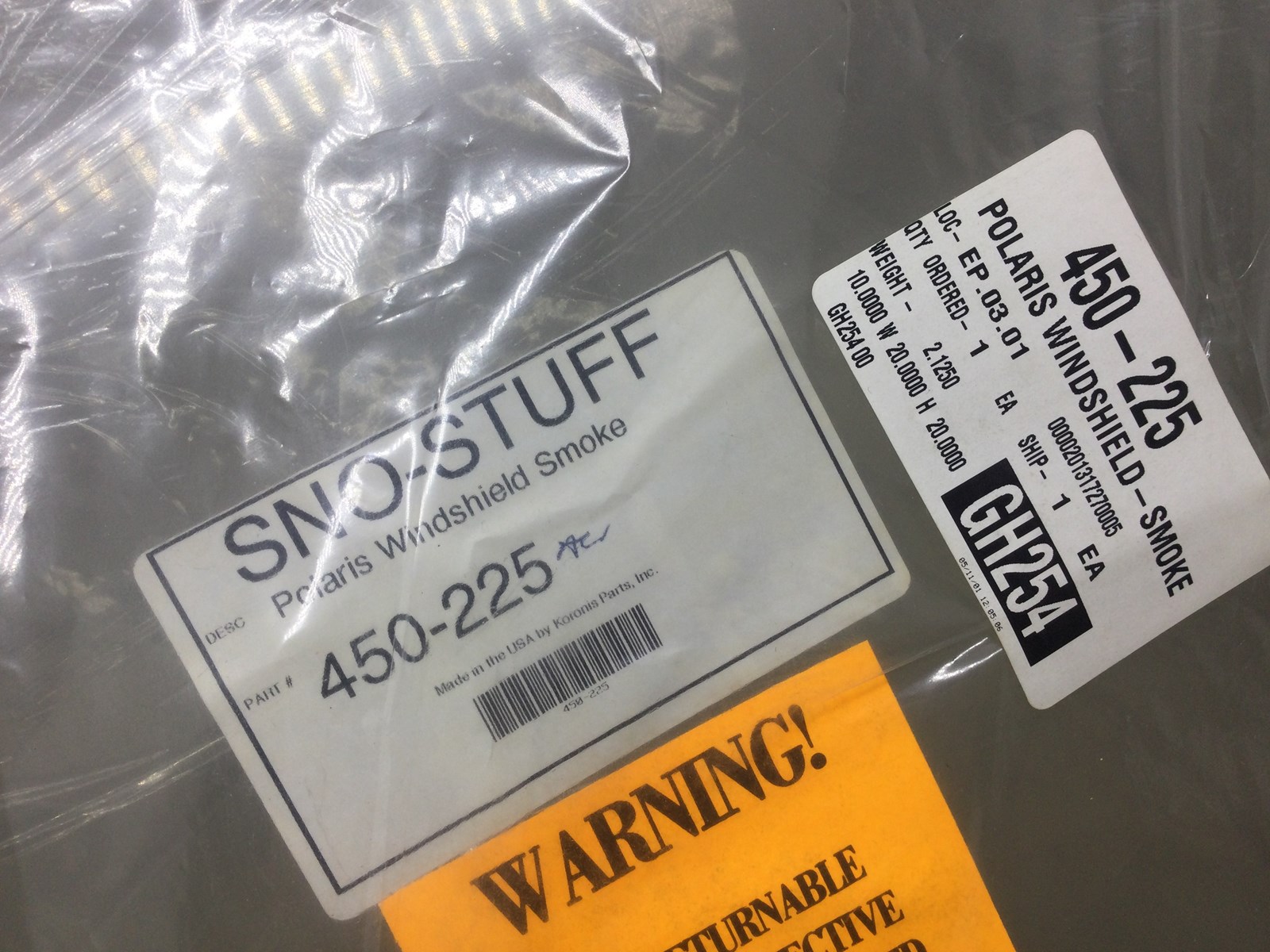 1983 Polaris Tall Smoke Windshield - Image 2