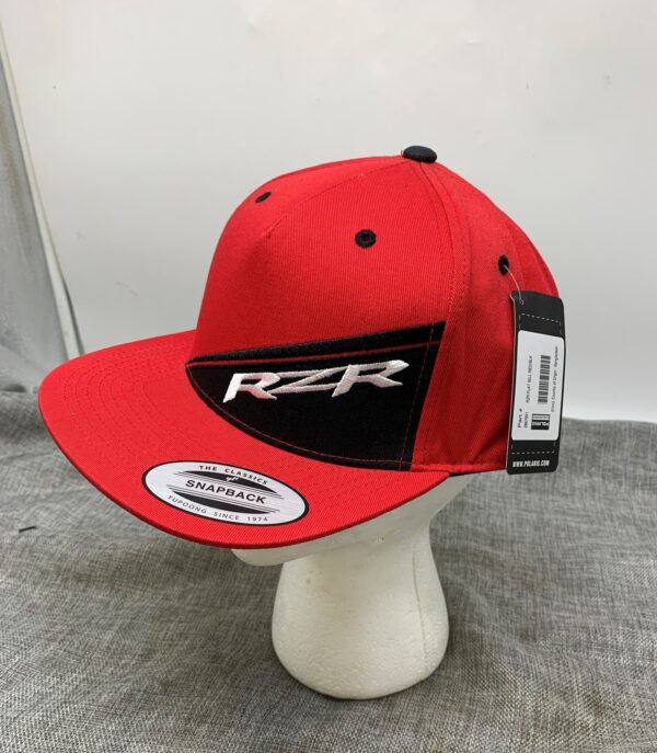 POLARIS RZR FLAT BILL CAP SNAPBACK RED/BLK