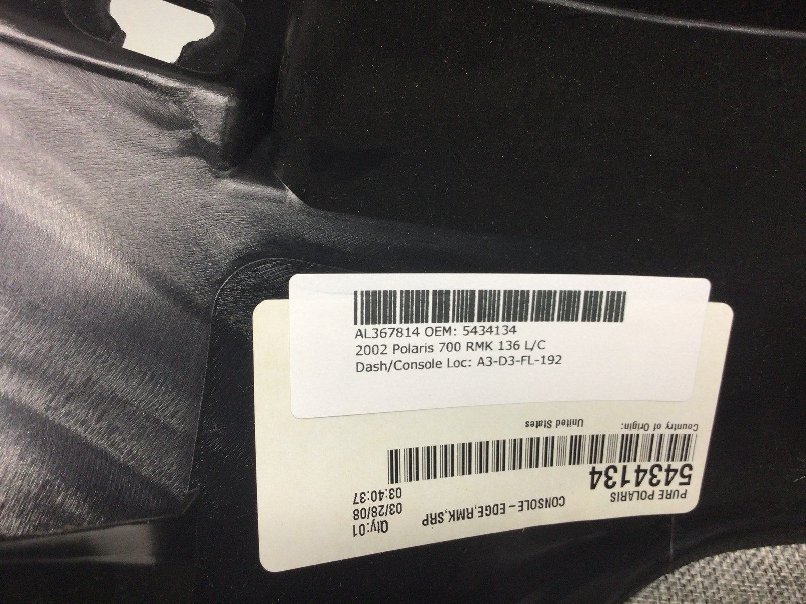 2002 Polaris DASH CONSOLE NEW OEM (BLACK) - Image 3