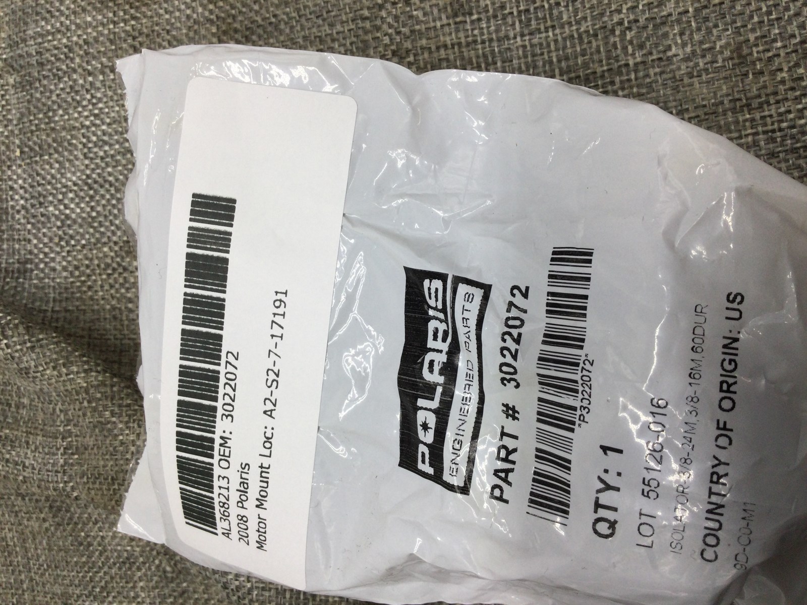 2008 Polaris SCRAMBLER SPORTSMAN MOTOR MOUNT ISOLATOR - Image 4