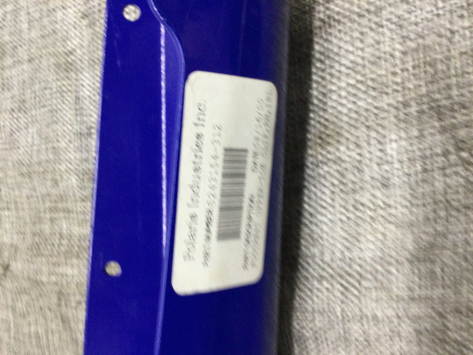 2001 Polaris UPPER FOOTREST TO SLIP RH BLUE - Image 3