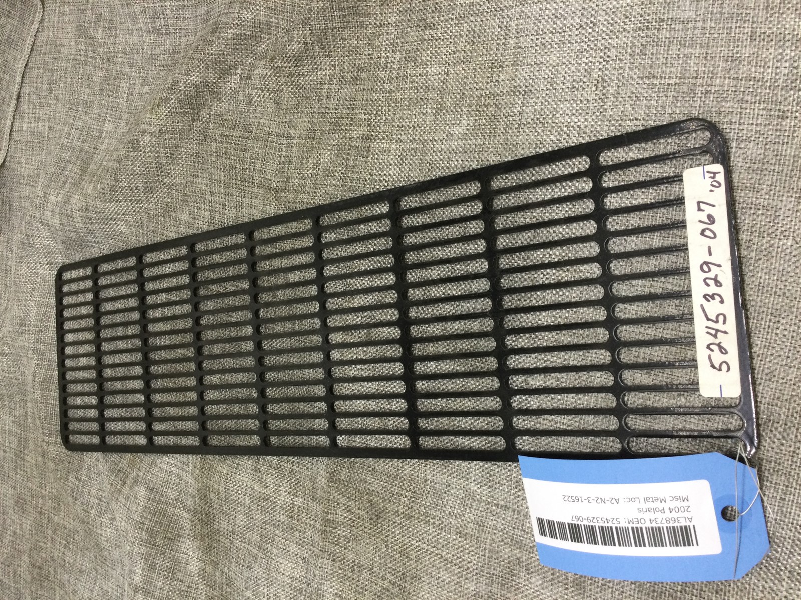 2004 Polaris RANGER BLACK UPPER BUMPER GRILLE PLATE - Image 2