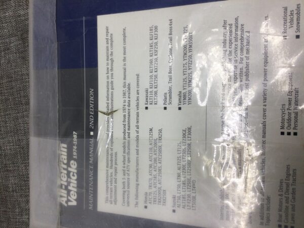 ATV 1974-1987 MAINTENANCE MANUAL 2ND EDITION - Image 3